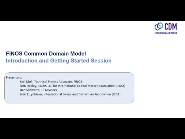 How to Get Started with Common Domain Model (CDM)