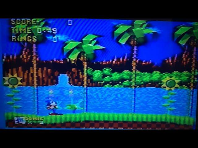 Sonic The Hedgehog on a broken Sega Genesis with bad sound chip