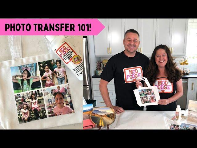 How to Photo Transfer Photos to Fabric, Wood & More (Mod Podge)