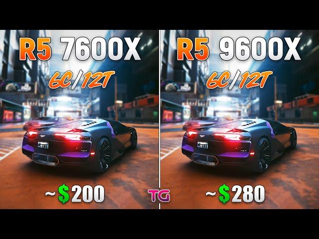 Ryzen 5 7600X vs Ryzen 5 9600X - Test in 10 Games