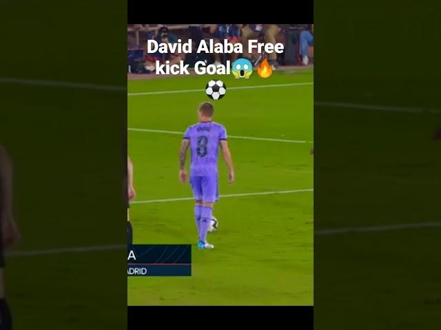 David Alaba magnificent free kick goal #football #goal#realmadrid