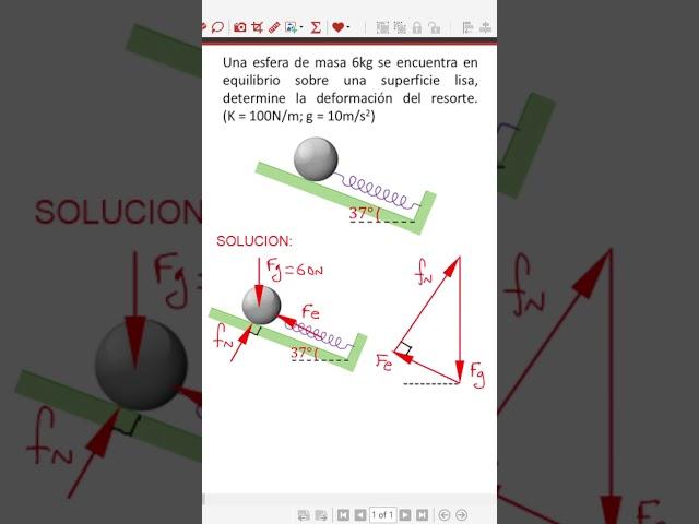 PROBLEMA_ESTÁTICA esfera en equilibrio sobre plano liso