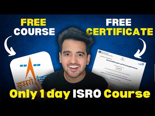 ISRO Launched 1- Day Free AI Machine Learning Certification Course in 2024 | Free Govt. Certificate