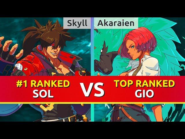 GGST ▰ Skyll (#1 Ranked Sol) vs Akaraien (TOP Ranked Giovanna). Guilty Gear Strive