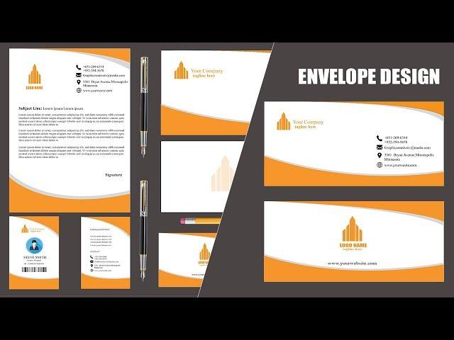 #4 Stationery design tutorial in illustrator || Envelope design