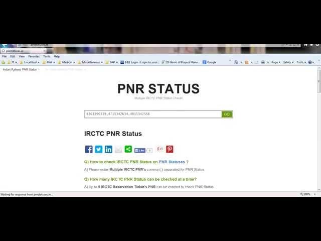 PNR Status