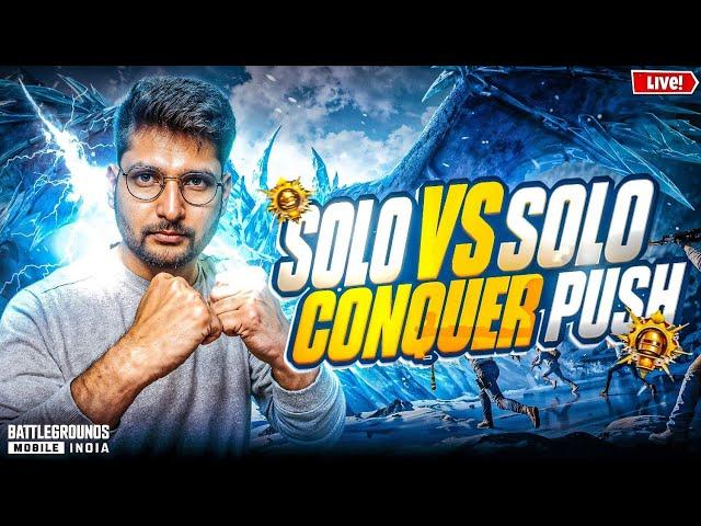 Solo Rankpush To Conqueror New Season Vachindi || #ucspin #telugubgmilive #bgmilivetelugu