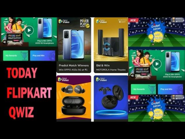 today Flipkart quiz video all video answer|| Anu dung2