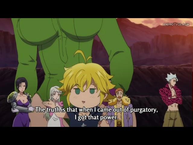 Meliodas breaks the curse and shows his true magic form