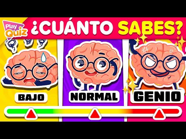 ¿Sabes más que alguien de 10 años?  | ¿Cuánto Sabes? -  Play Quiz de Cultura General