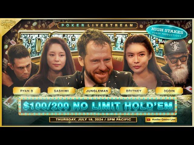 HIGH STAKES $100/200 w/ Jungleman, Britney, Sashimi, 3Coin, Mike X & Dylan - Commentary by Raver