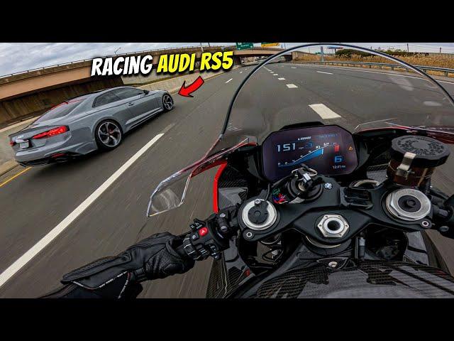 BMW S1000RR GETS GAPPED BY AUDI RS5