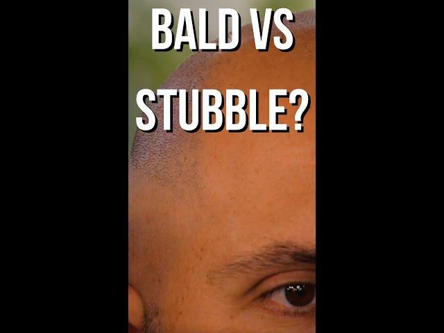 What's the difference between bald and stubble?