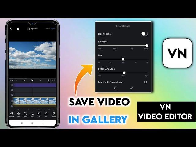 How to Save video in Gallery from VN editor | vn video editor telugu