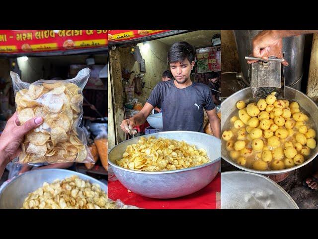 Art of Making Potato Chips From Scratch| ￼Unique Indian Street Food |