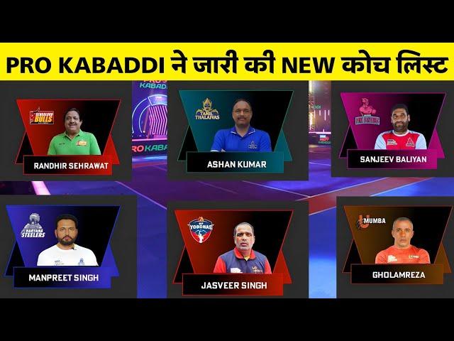 Pro Kabaddi League All 12 Team's Coach List 2023 | Dk Sports Club