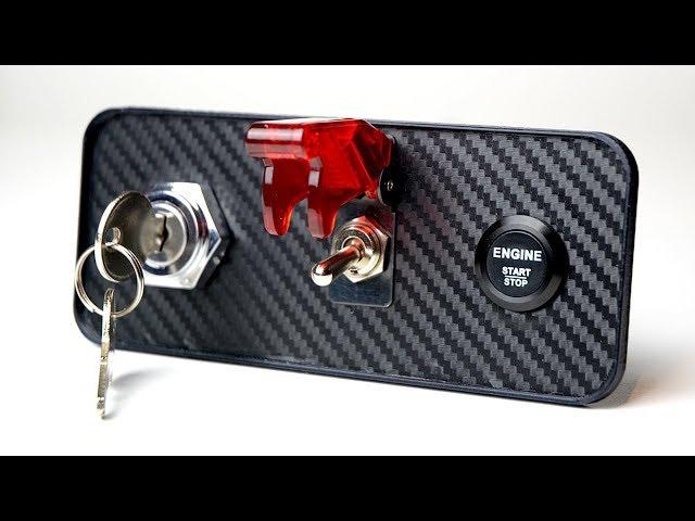 HOW TO WIRE IGNITION KEY + STARTER SWITCH SIM BUTTON BOX