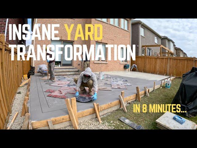 WE TRANSFORMED THIS YARD IN 8 MINUTES!!