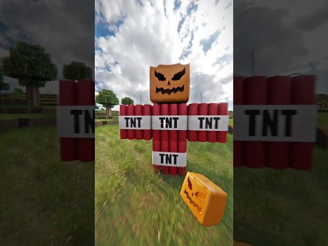 TNT Golem in Realistic Minecraft RTX #shorts #minecraft