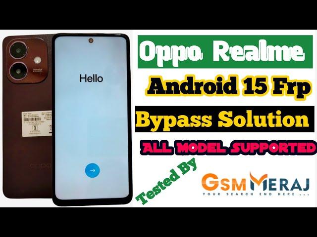 Oppo Realme Android 15 Frp Solution By Gsm Meraj #gsmmeraj