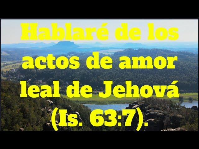 TEXTO DIARIO, SABADO 3 AGOSTO 2024, Hablaré de los actos de amor leal de Jehová Is  637