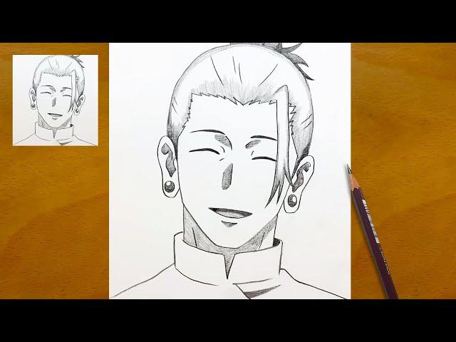 Anime Sketch | How to Draw Geto Suguru from Jujutsu Kaisen Step-by-Step