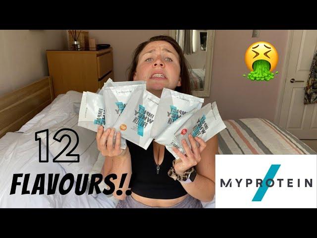 my *HONEST* Review of 12 MYPROTEIN FLAVOURS // IMPACT WHEY PROTEIN REVIEW