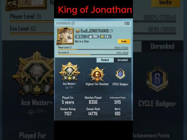 Jonathan bgmi ID || legend player bgmi ID Jonathan #bgmi #pubg #victor #jonathan #jonathanid