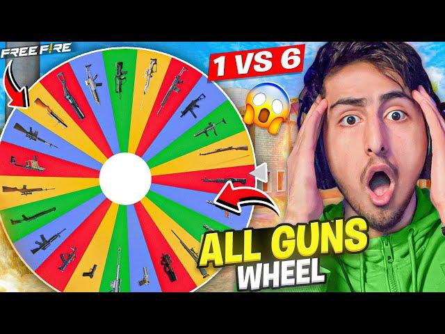 All Guns In One WheelBest 1 Vs 6 Challenge50 Kills [A_s Gaming] - Free Fire India