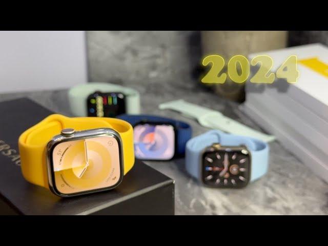 New 2024 Apple Watch SPORT LOOPS & SPORT BANDS [Sunshine, Light Blue, Soft Mint, Ocean Blue]