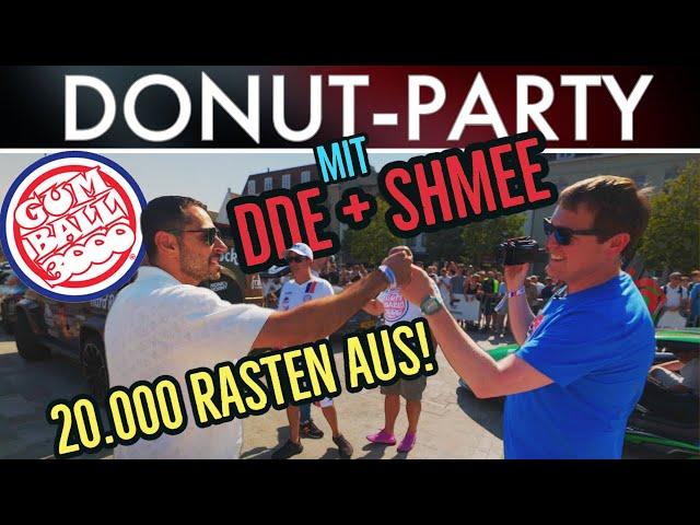 Wild donut party with @Shmee150 @DailyDrivenExotics @YungFilly 20,000 go crazy at Gumball2023