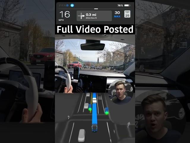 Tesla FSD killing it in seattle #fsd #teslamodel3 #teslafsd #electriccar #car #fsdbeta