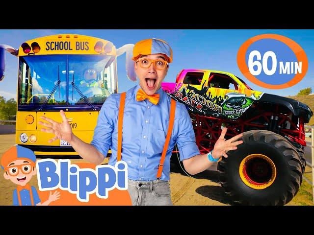 Blippi Wheels On The Bus, Monster Trucks and More | Vehicles For Kids | Educational Play Videos