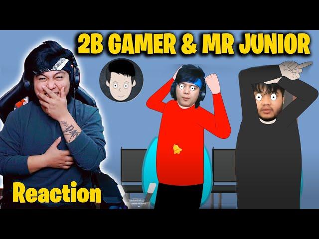 Mr Junior Reacts @2B_Gamer5 & @MrJuniorOfficial  Funny Video By @StepPrak  | Junior react