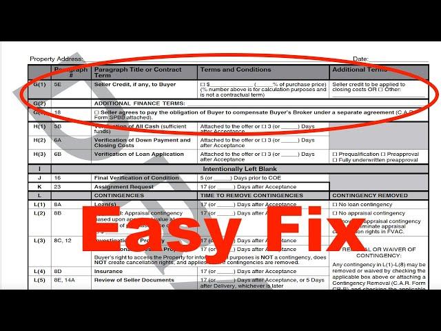 Easy Fix For Post NAR Settlement Offers.