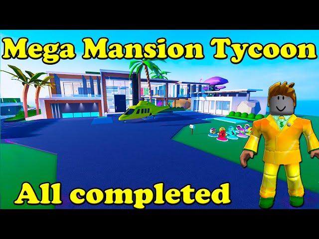 Roblox Mega Mansion Tycoon All Houses are Completed