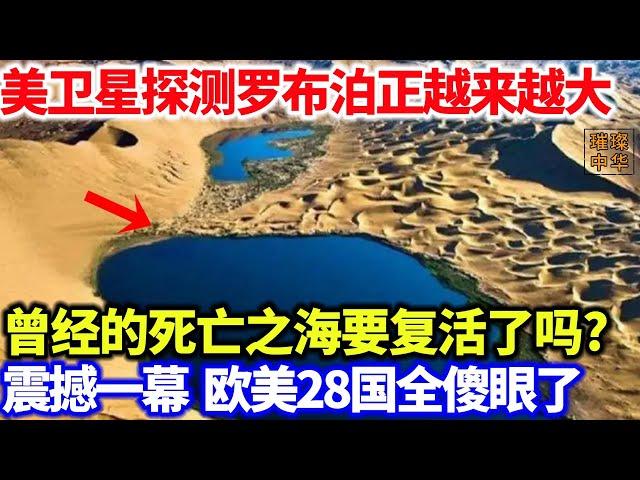 美卫星探测罗布泊正越来越大，曾经的死亡之海要复活了吗？震撼一幕，欧美28国全傻眼了！#自然 #沙漠 #奇闻异事