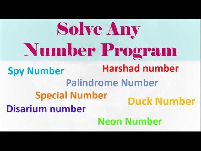 Solve any Number Program