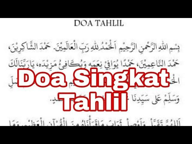 Bacaan Singkat Doa Tahlil