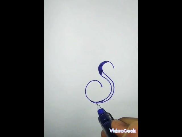 Write 'S' In Calligraphy||Different Arts by K.S||2023||#shorts#youtubeshorts #calligraphy