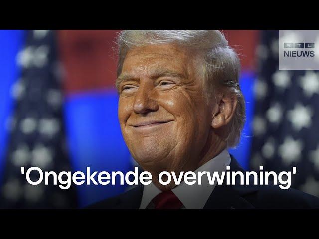 Trump claimt winst tijdens speech