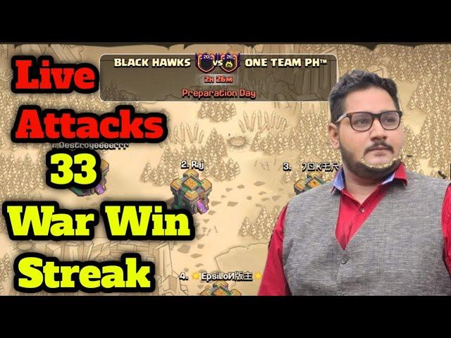 Live War Attacks |War win streak :33  | Base VISITING | War Attacks #coc #coclive #Warattacks