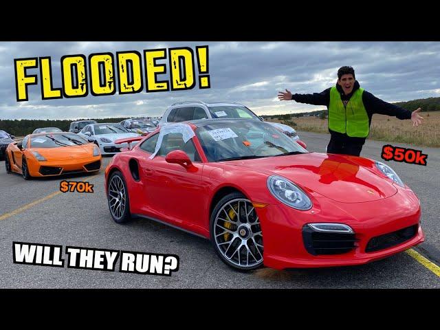 Buying FLOODED Supercars at Salvage Auction for CHEAP!