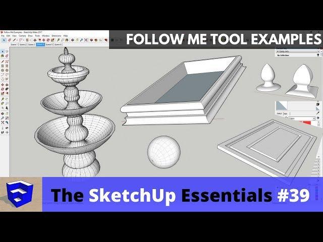 Follow Me Tool Examples in SketchUp - The SketchUp Essentials #39