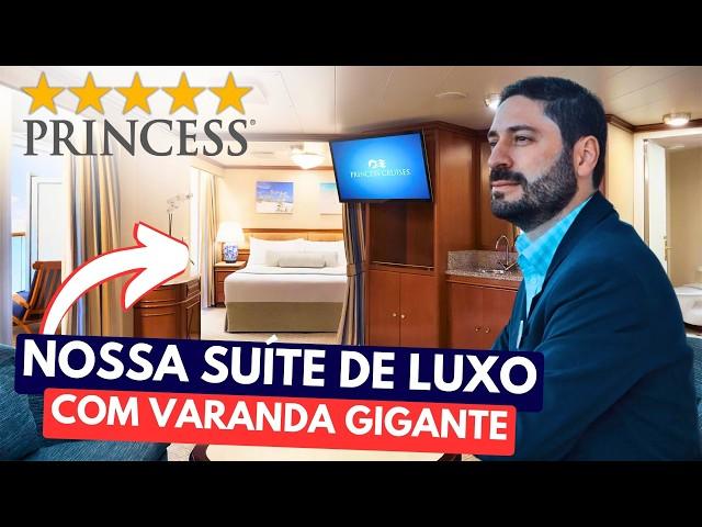 POR DENTRO DE SUÍTE DE LUXO DE CRUZEIRO PRINCESS CRUISES! Como é a cabine do Diamond Princess?