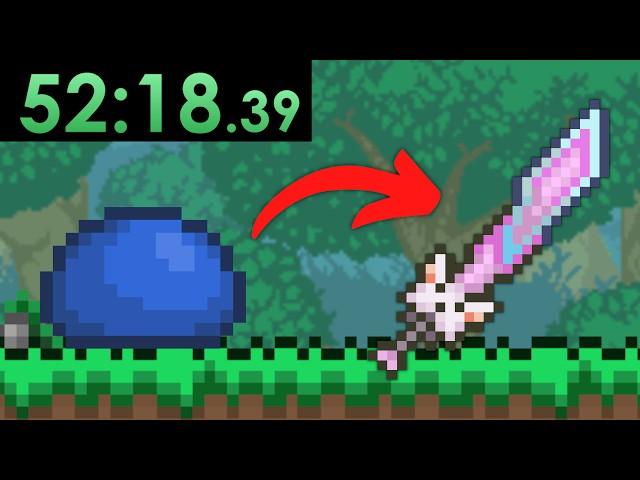 I tried speedrunning Terraria but every drop is randomized