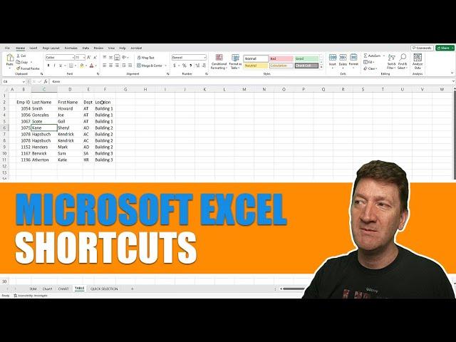 Keyboard Shortcuts that make it easier to work in Excel!