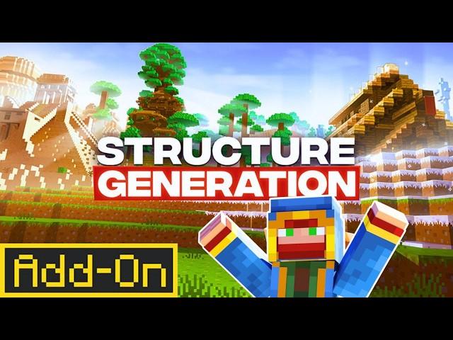 FIND 50+ NEW STRUCTURES In Your World With Structure Generation Addon!!! Minecraft Bedrock + PE