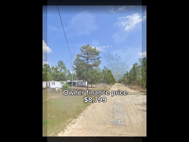 Mobile home lot for sale in central Florida for $8,799. Owner finance. #realestate #florida #land