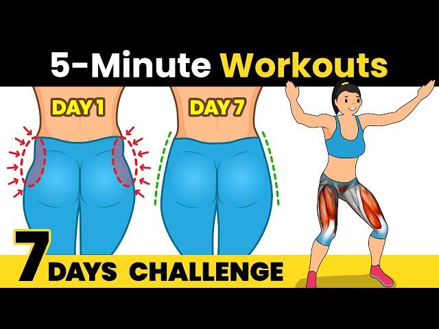 LOWER BODY WORKOUT FOR BEGINNERS - 5 Minutes Do For 7 Days